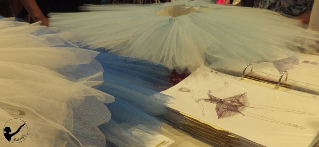 unfinished tutus on a table at the opening of the ballet season 2016/2017 at Staatsballett Berlin